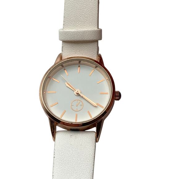 Minimalist Womens Bijou Brigitte Watch 27mm Rose Gold New Battery Adjustable - Picture 1 of 9